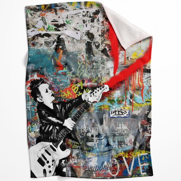 Graffiti Music Blanket Blanket 75 x 100cm Clock Canvas