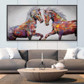Graffiti Stallion Canvas - Single Panel Art 50 x 25cm / Framed Prints Clock Canvas