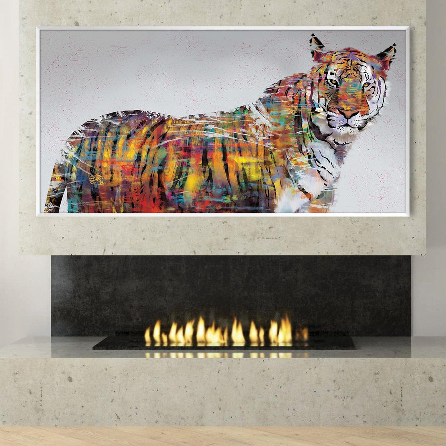 Graffiti Tiger Canvas - Single Panel Art Clock Canvas