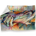 Grasp of Color Blanket Blanket 30 x 40in Clock Canvas