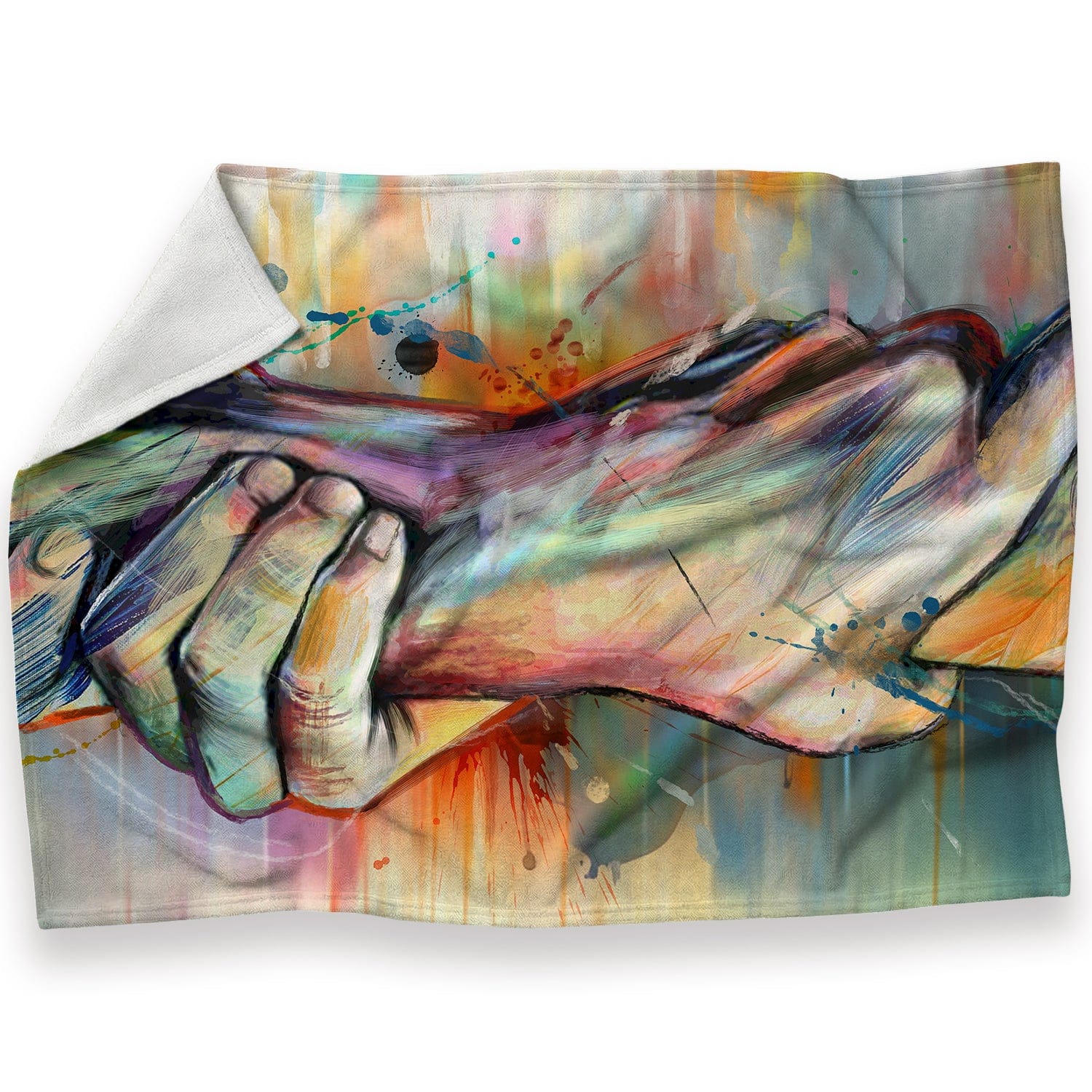 Grasp of Color Blanket Blanket 30 x 40in Clock Canvas