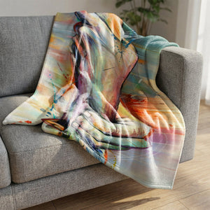 Grasp of Color Blanket Blanket Clock Canvas