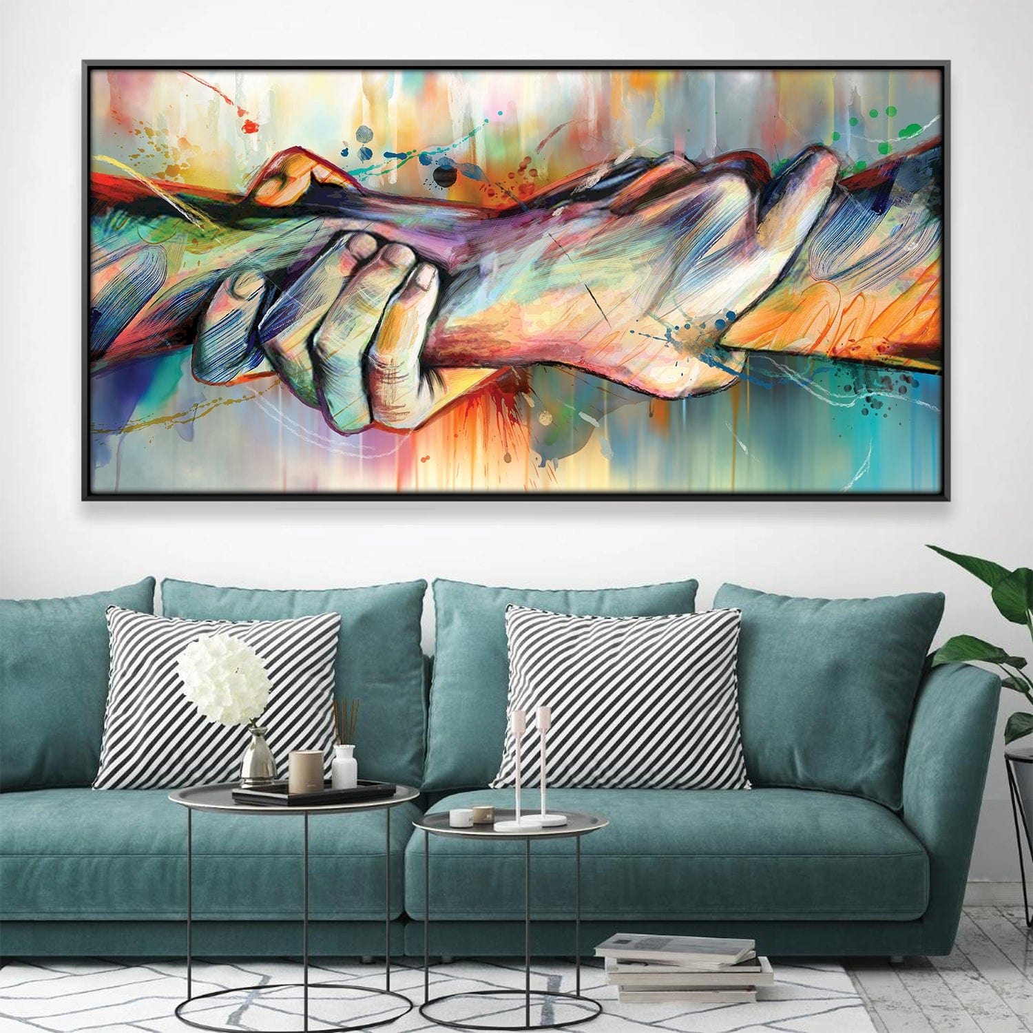 Grasp of Color Canvas Art Clock Canvas