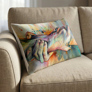 Grasp of Color Cushion Cushion 13 x 19in Clock Canvas
