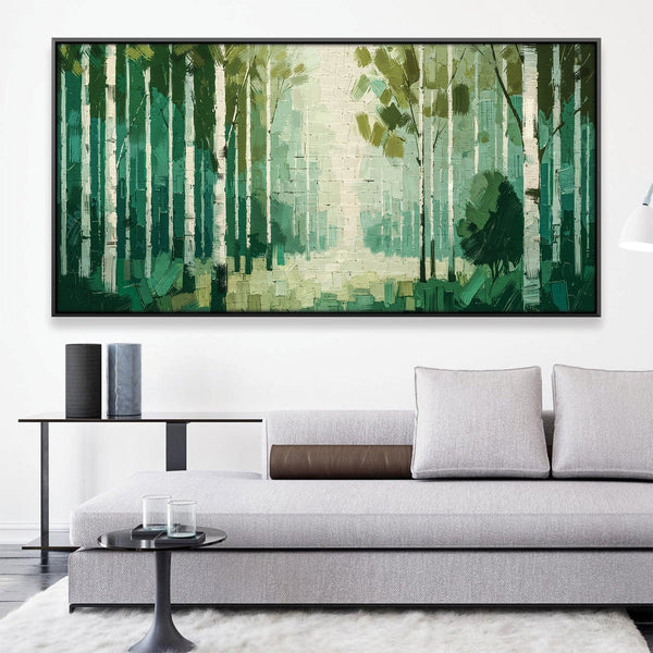 Green Corridor Canvas Art 20 x 10in / Canvas Clock Canvas