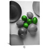 Green Vibrance Canvas Art Clock Canvas