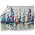 Harbor of Hues Blanket Blanket 30 x 40in Clock Canvas