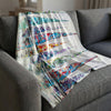 Harbor of Hues Blanket Blanket Clock Canvas
