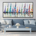 Harbor of Hues Canvas Art Clock Canvas