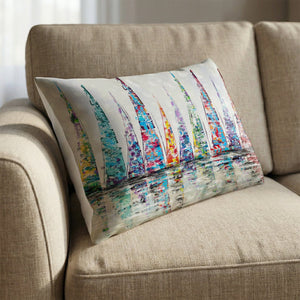 Harbor of Hues Cushion Cushion 13 x 19in Clock Canvas