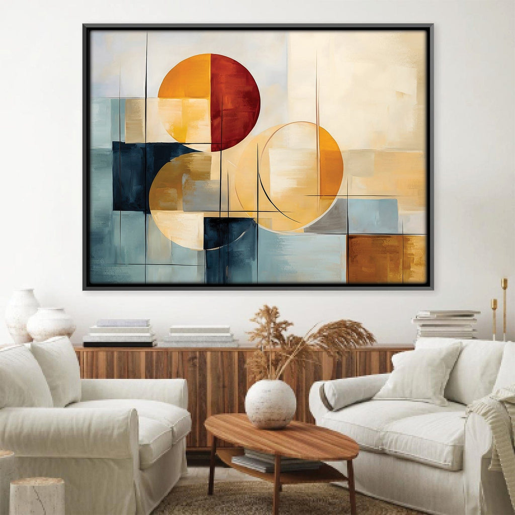 Create Harmony Using a Geometric Painting of the Wall and Color Pallets