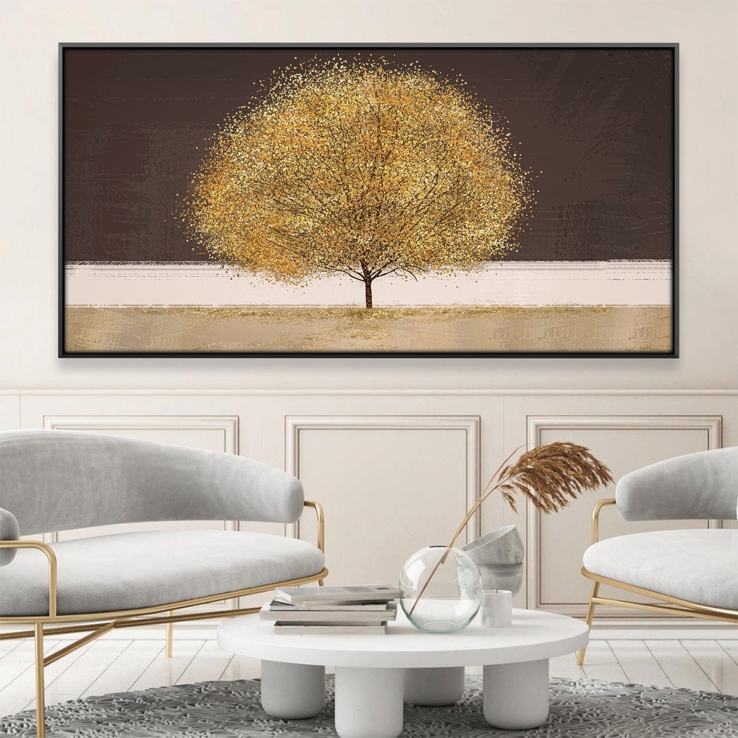 Harvest Glimmer Canvas Art Clock Canvas