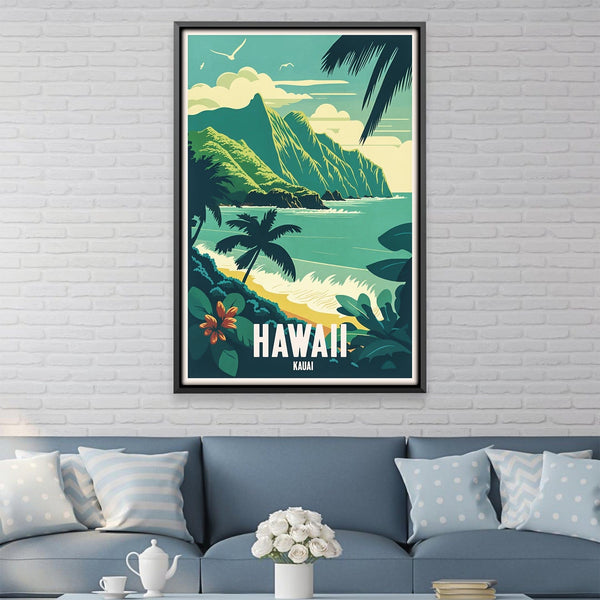 Hawaii Kauai Canvas Art Clock Canvas