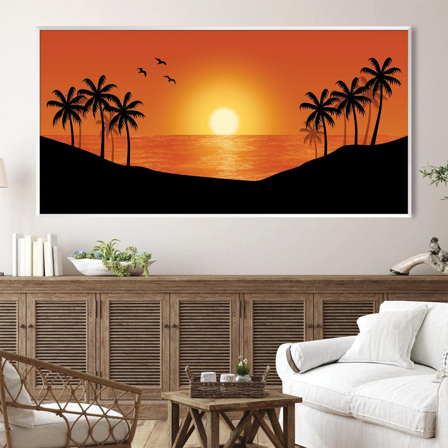 Hawaii Sunset Canvas Art Clock Canvas