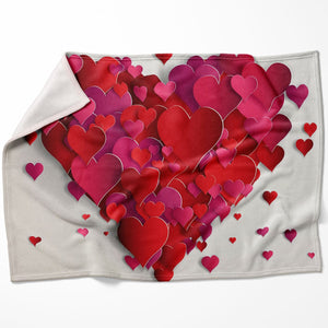 Heart Layers Blanket Blanket 75 x 100cm Clock Canvas
