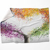 Heart of Colored leaves Blanket Blanket 75 x 100cm Clock Canvas