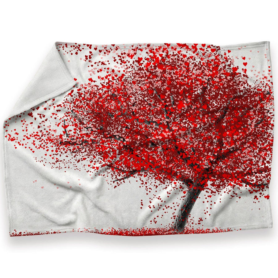 Hearts in the Wind Blanket Blanket 30 x 40in Clock Canvas