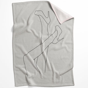 Heels In The Air B Blanket Blanket 75 x 100cm Clock Canvas