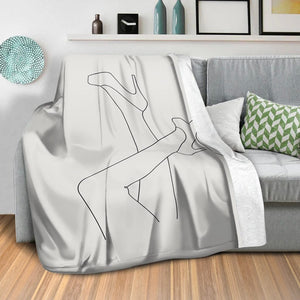 Heels In The Air B Blanket Blanket Clock Canvas