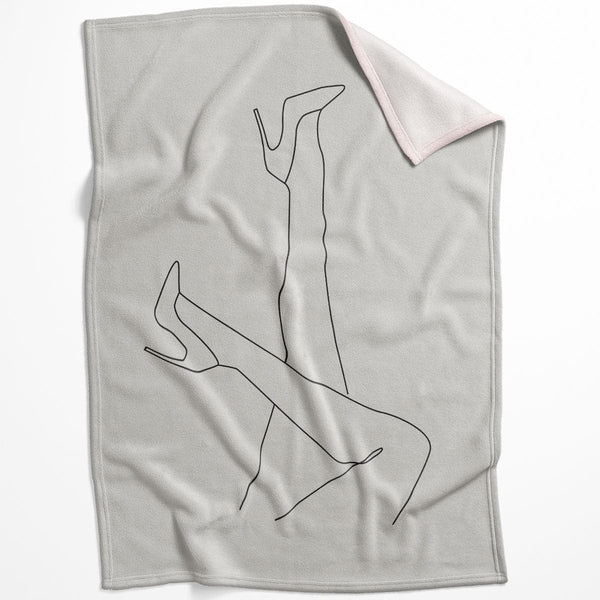Heels In The Air C Blanket Blanket 75 x 100cm Clock Canvas