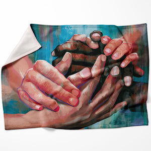 Helping Hands Blanket Blanket 75 x 100cm Clock Canvas