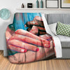 Helping Hands Blanket Blanket Clock Canvas