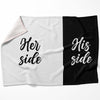 Her Side Blanket Blanket 75 x 100cm Clock Canvas