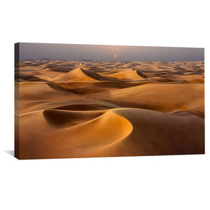 Hills of the Sahara Canvas Art Clock Canvas