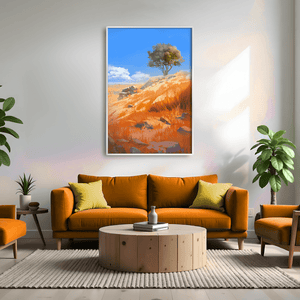 Hillside Desert Wind Canvas Art Clock Canvas