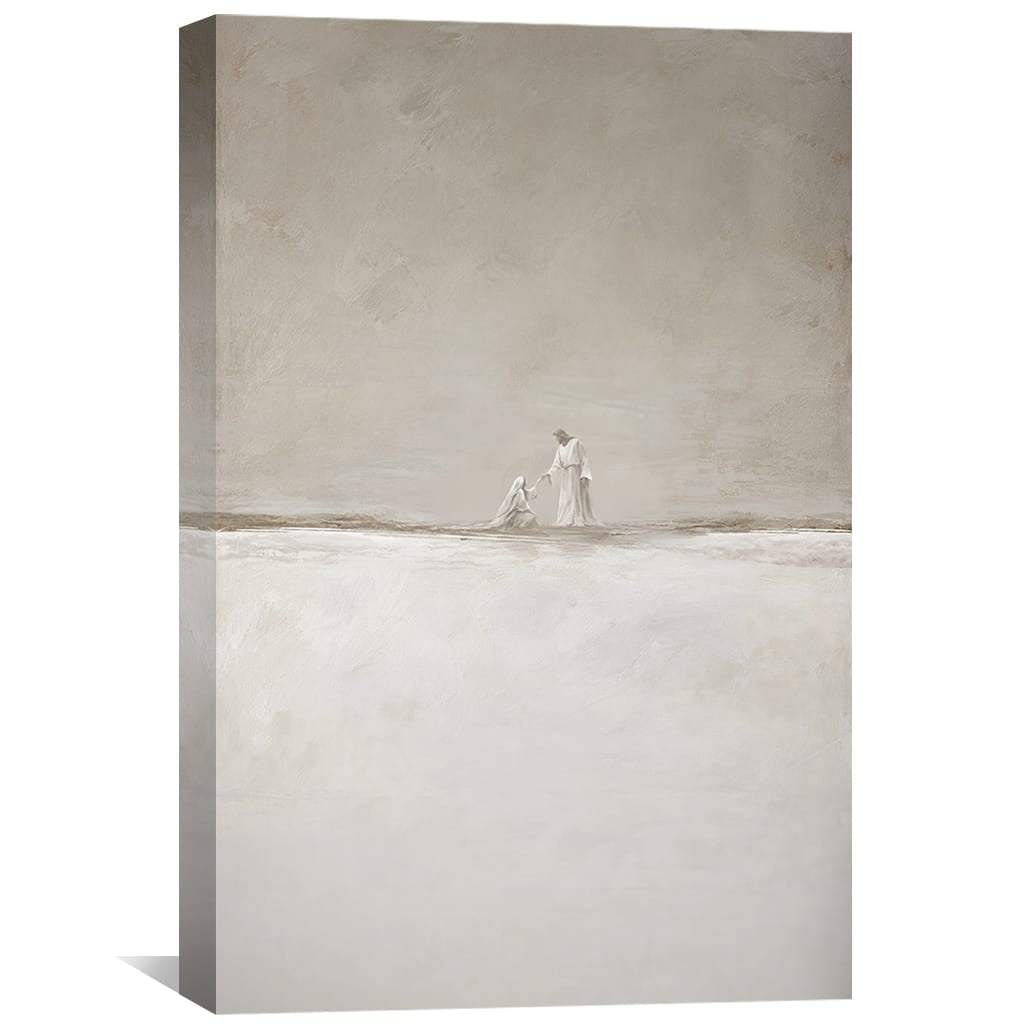 His Hand Reaches Still Canvas Art Clock Canvas