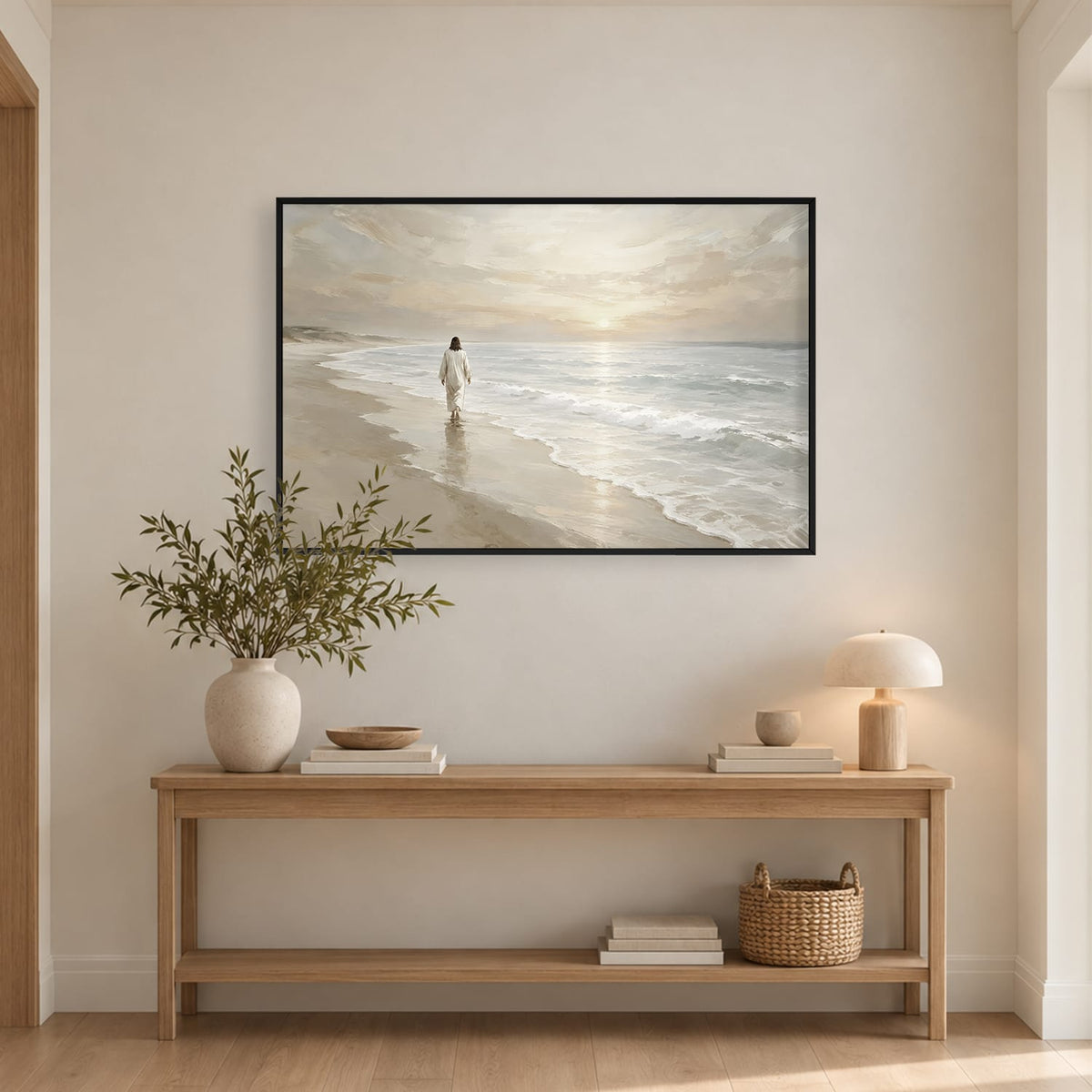 His Presence by the Sea Canvas Art Clock Canvas