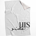 His Side Her Side A Blanket Blanket 75 x 100cm Clock Canvas