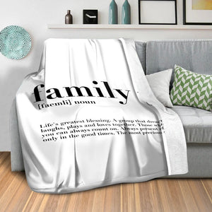 Home Family Love B Blanket Blanket Clock Canvas