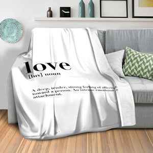 Home Family Love C Blanket Blanket Clock Canvas