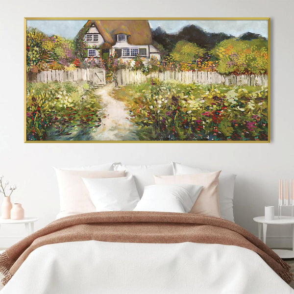 Home In the Field Canvas Art Clock Canvas
