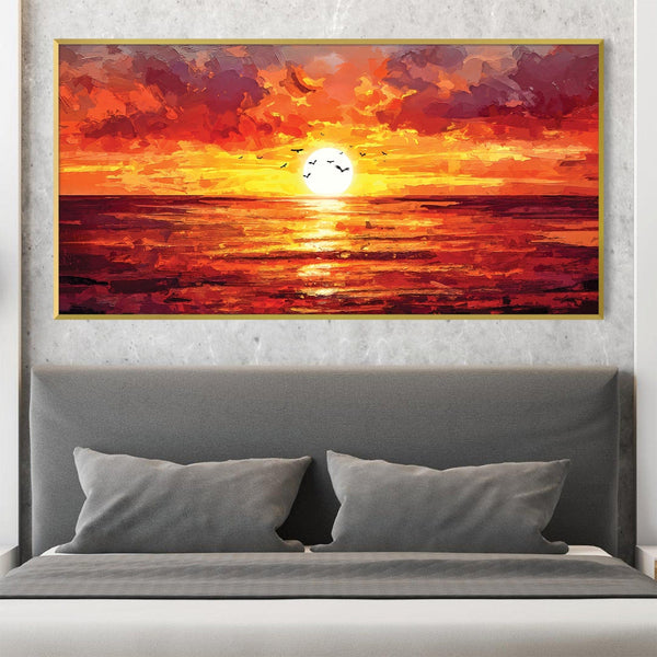 Horizon Echoes Canvas Art Clock Canvas