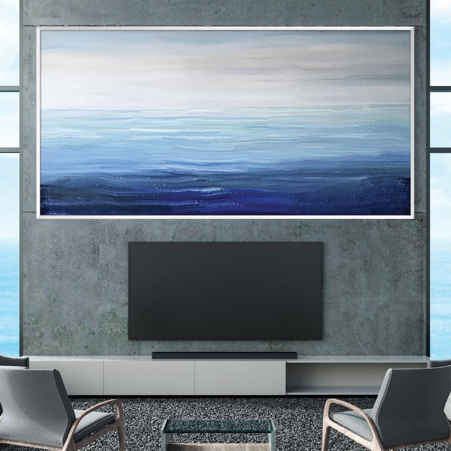 Horizon Layers Canvas Art Clock Canvas