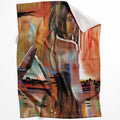 Horizon Woman B Blanket Blanket 75 x 100cm Clock Canvas