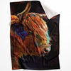 Horns of Highland Blanket Blanket 75 x 100cm Clock Canvas