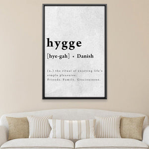 Hygge Canvas Art 12 x 18in / Canvas Clock Canvas