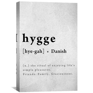 Hygge Canvas Art Clock Canvas