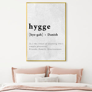 Hygge Canvas Art Clock Canvas