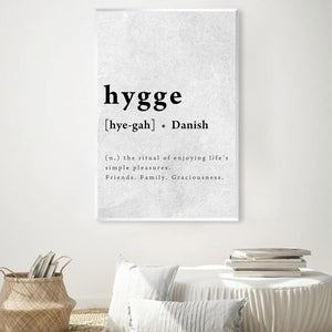 Hygge Canvas Art Clock Canvas