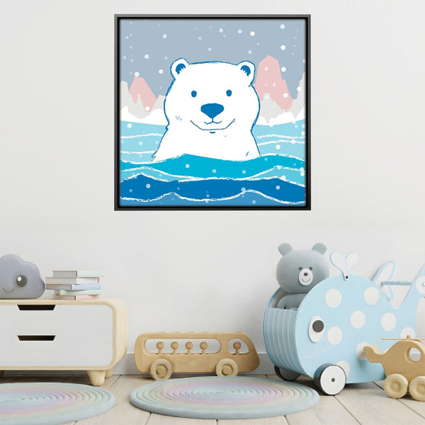 Icy Explorer Canvas Art Clock Canvas