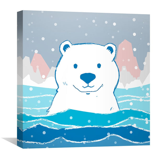 Icy Explorer Canvas Art Clock Canvas