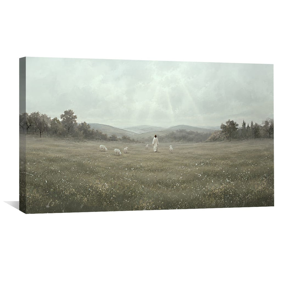 In Green Pastures Canvas Art Clock Canvas