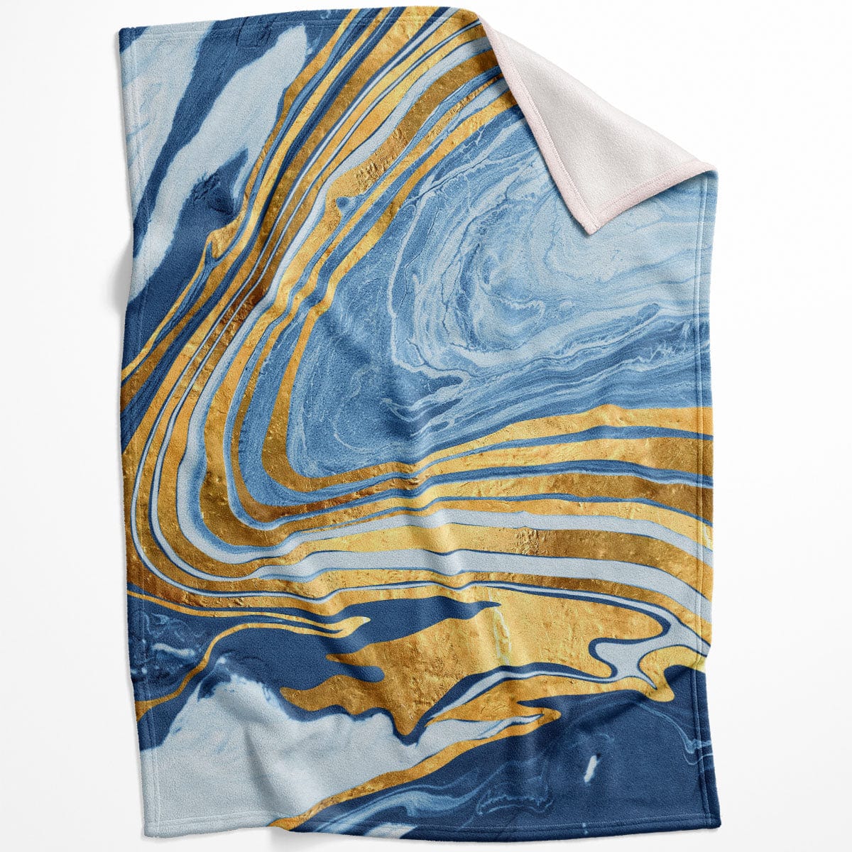 Indigo Flow B Blanket Blanket 75 x 100cm Clock Canvas