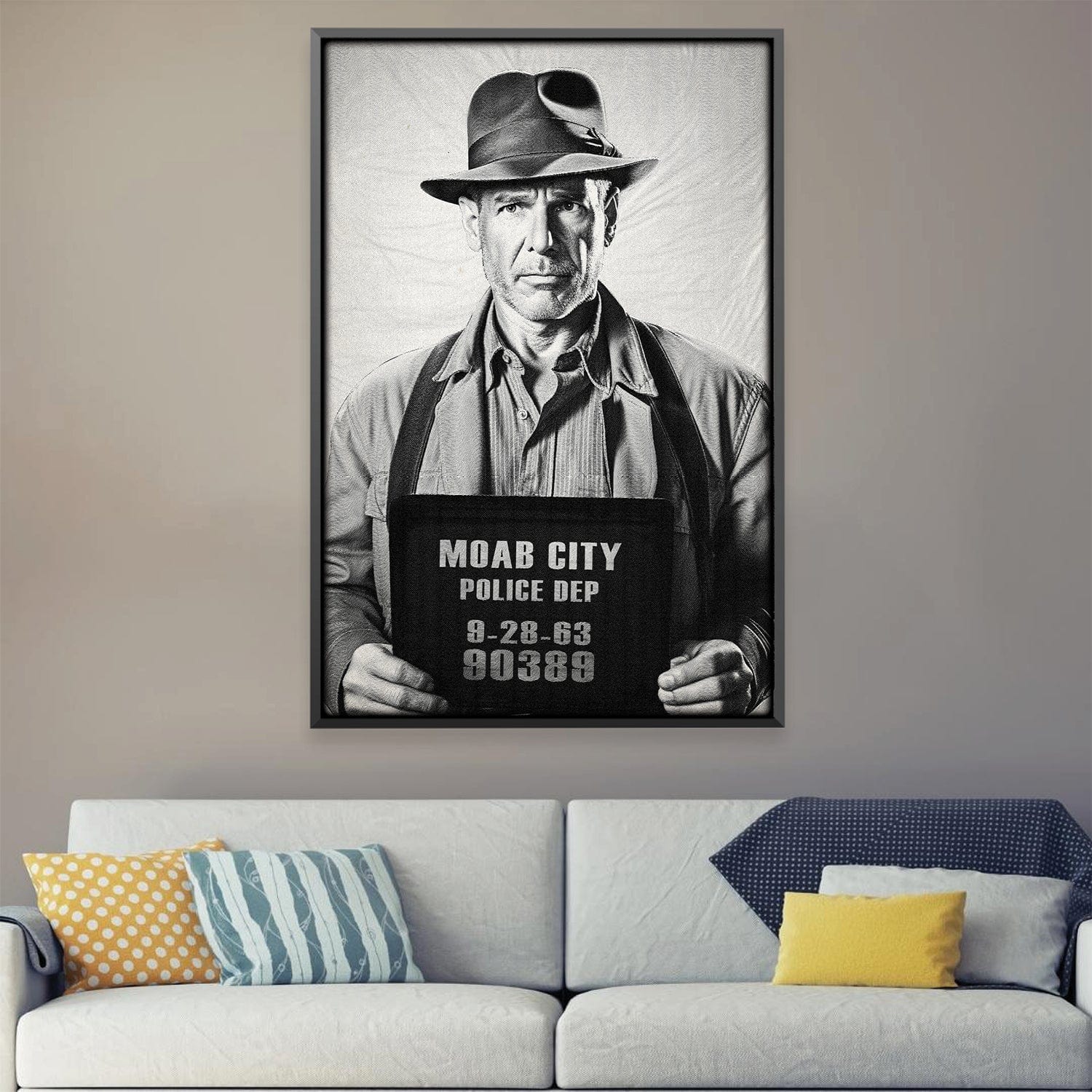 Indiana Mugshot Black Canvas product thumbnail