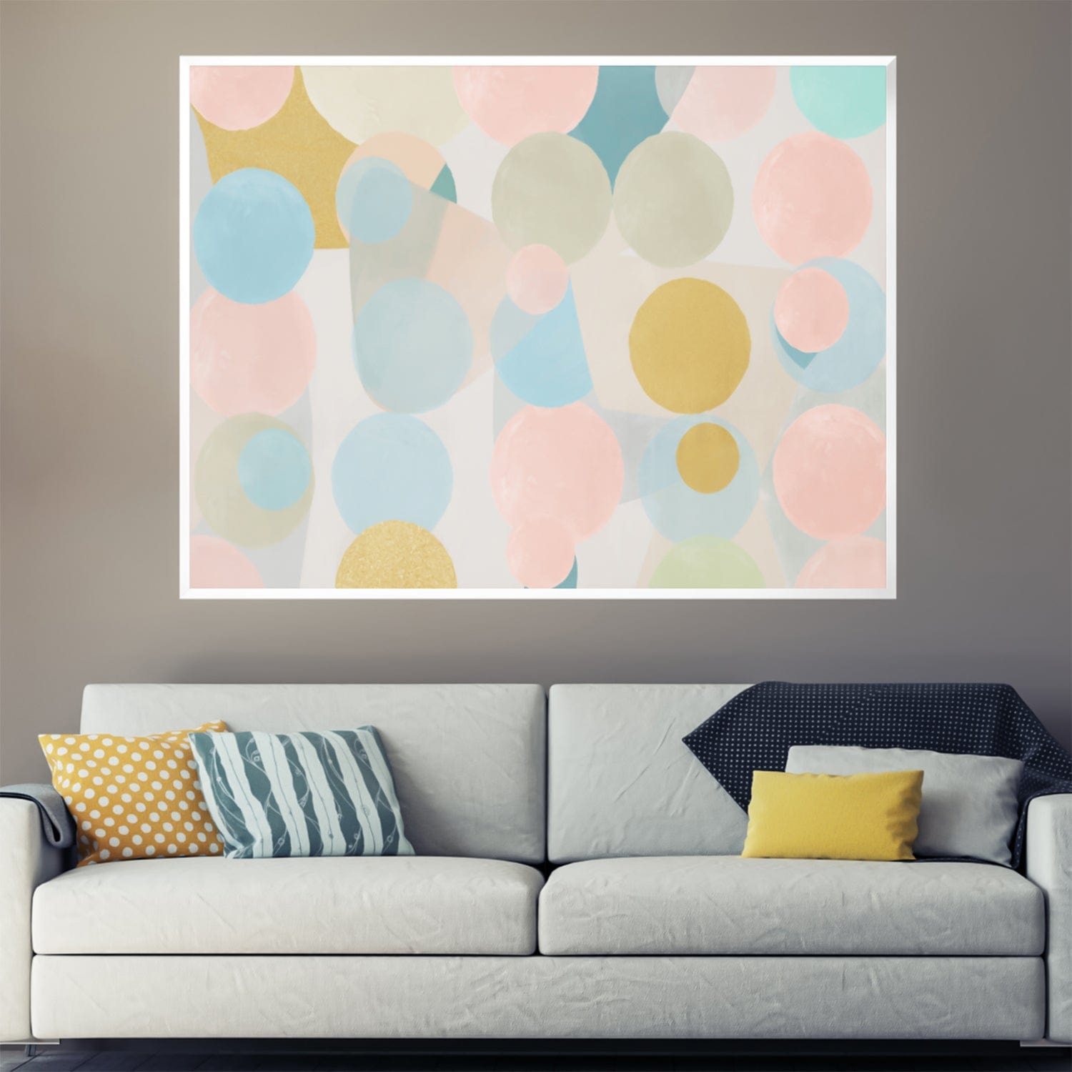 Infinite Dotscape Canvas Art Clock Canvas