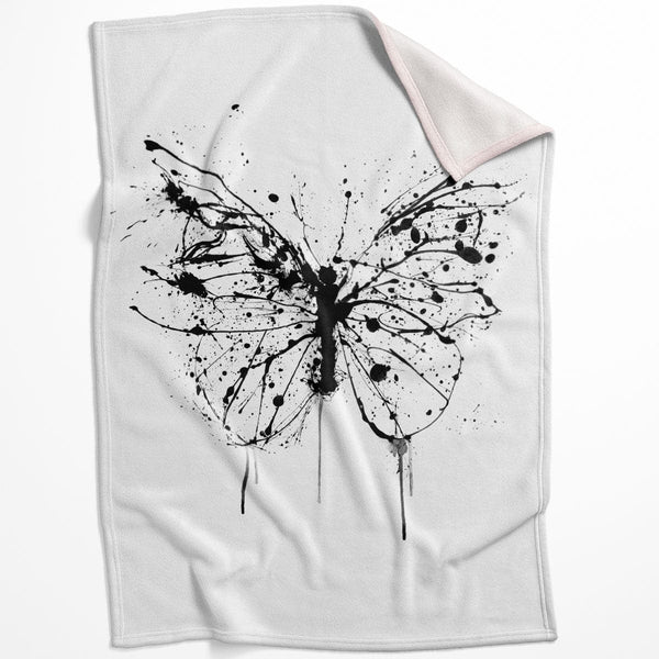 Inked Butterfly Blanket Blanket 75 x 100cm Clock Canvas